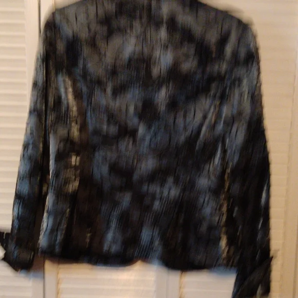 Insight Black and Gray Abstract Metallic Blazer - Picture 5 of 7